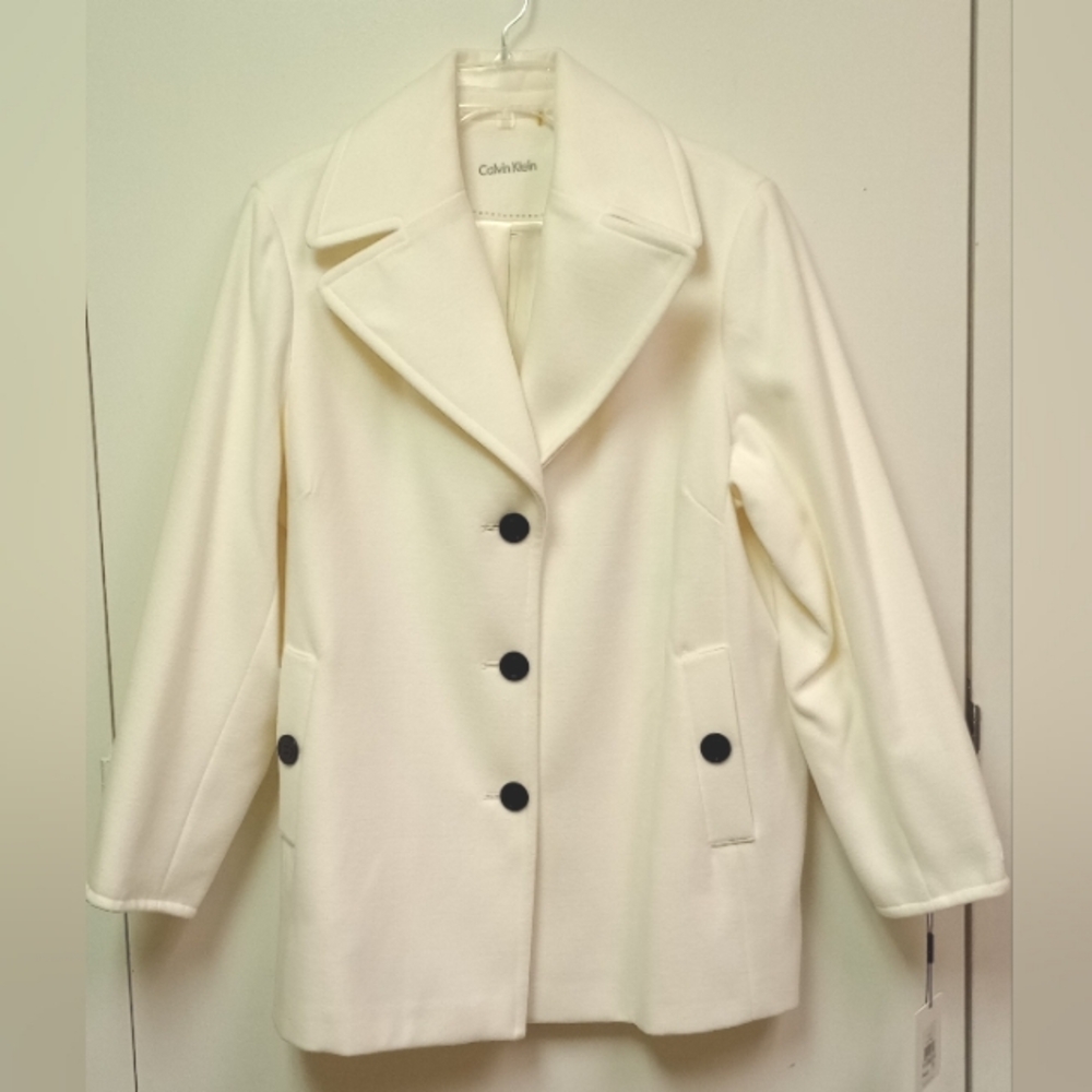 Calvin Klein Ivy Ivory Women Coat  1X